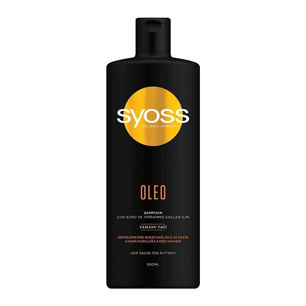 شامپو مو اورجینال سایوس SYOSSمخصوص موهای خشک و آسیب دیده مدل OLEO حجم 500 میل