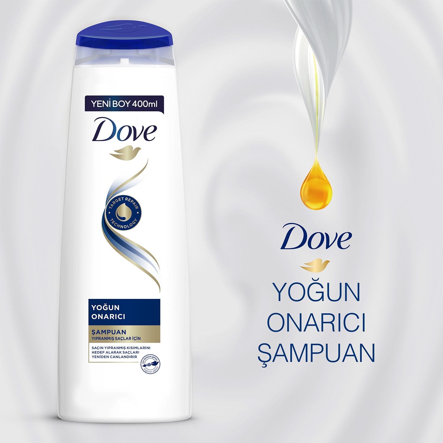 شامپو مو داوو Dove Shampoo ترمیم کننده قوی حجم 350 میلی