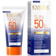 کرم ضد آفتاب و سفید کننده بی رنگ SPF50 مناسب انواع پوست 50میل اولاین ا Eveline Whitening Sun Protection Face Cream 50ml