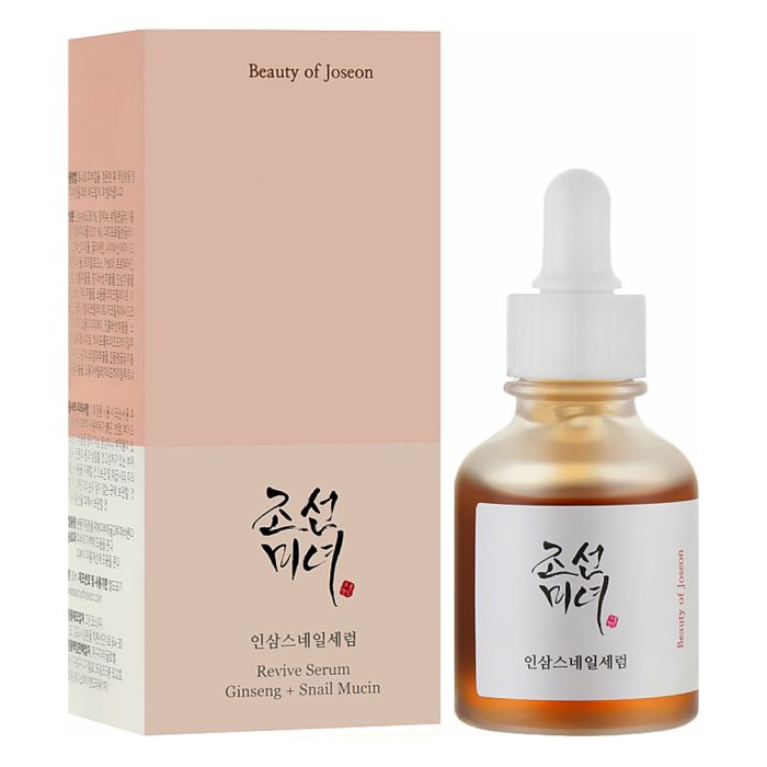 سرم ترمیم و بازسازی کننده جینسینگ و موسین حلزون بیوتی اف جوسان Beauty of Joseon Repair Serum Ginseng Snail Mucin حجم 30 میلی