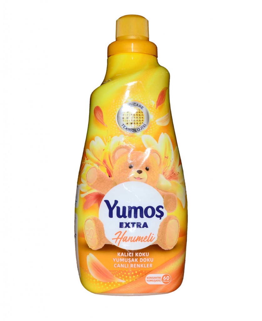 نرم کننده لباس Yumoş Extra زرد با رایحه گل Hanımeli حجم 1440 میلی