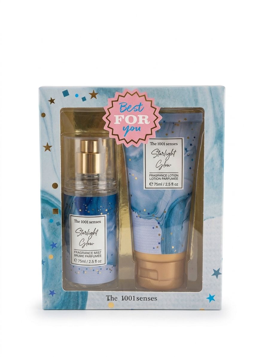 ست هدیه بادی میست و لوسیون بدن Starlight Glow (برند The 1001 Senses) در فروشگاه آرام شاپ