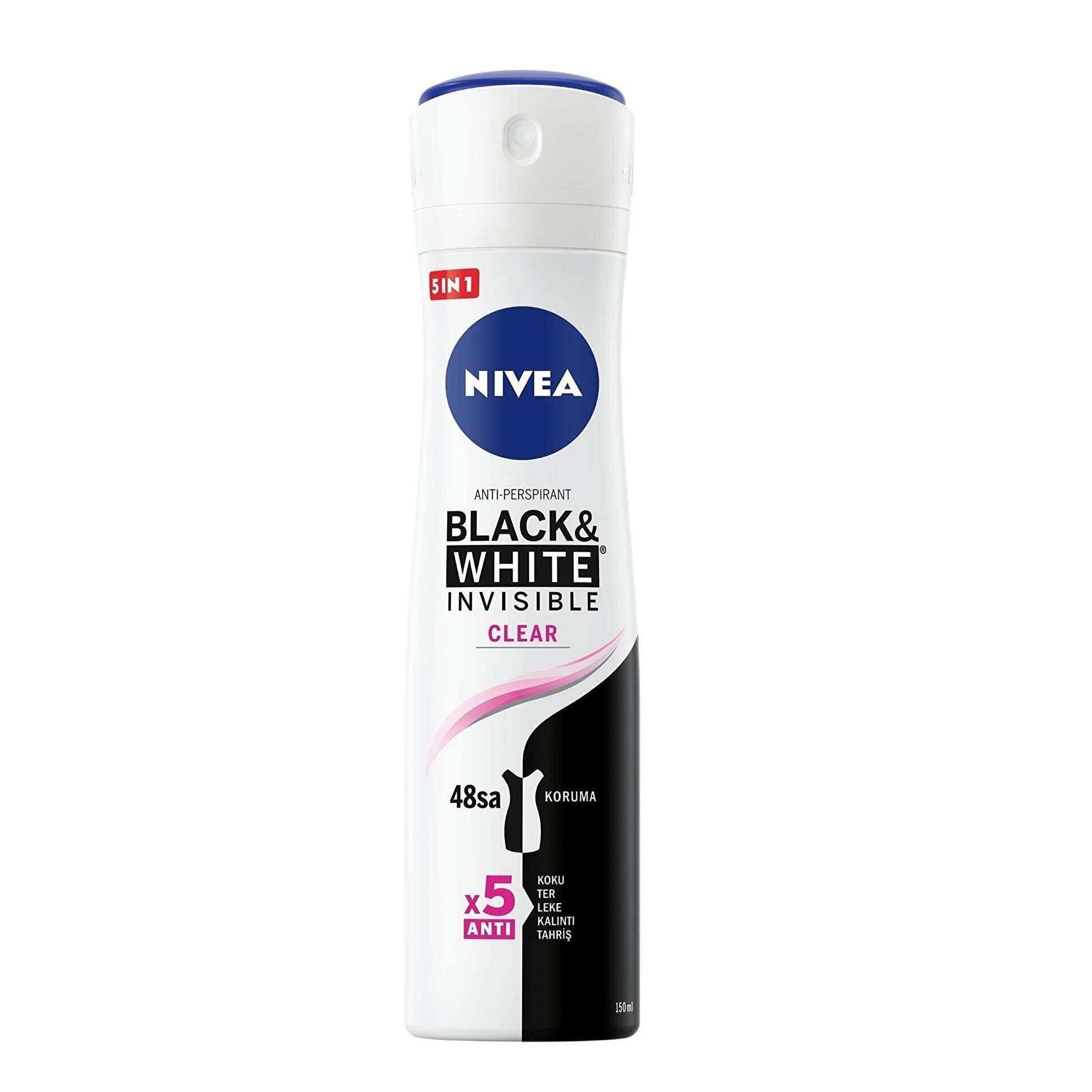 اسپری ضد تعریق نیوآ مدل Black and White Invisible Clear زنانه 150 میلی لیتر
